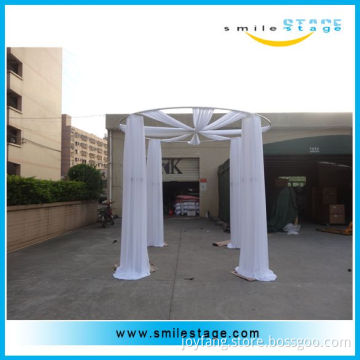rectangle drape and pole stand as backdrop wedding decoration